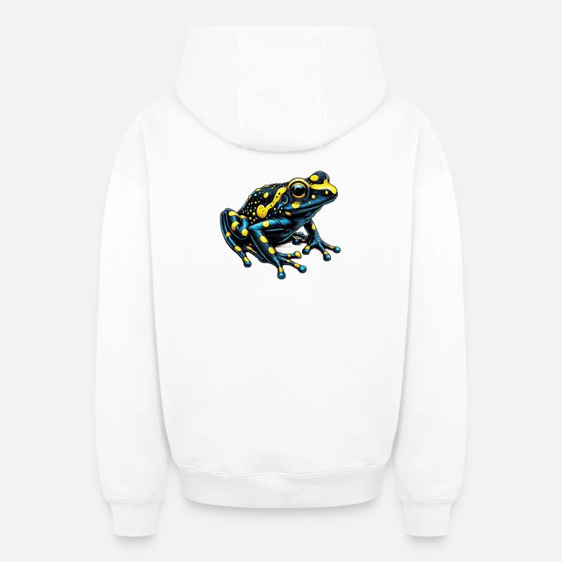 Grenouille - Sweat à capuche unisexe zippé oversize épais SPREAD - blanc