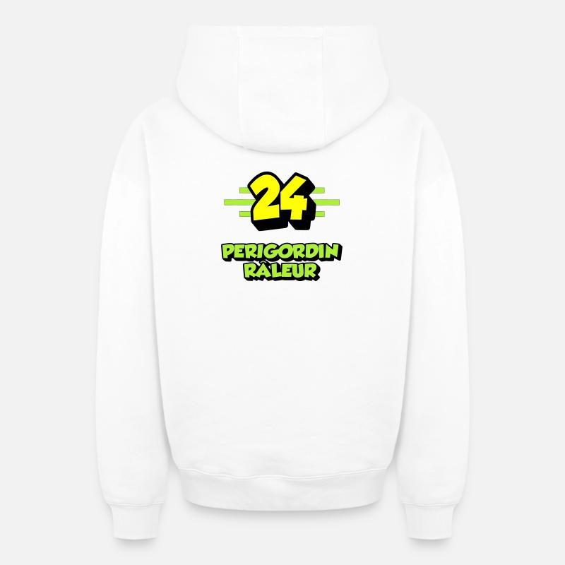 Klagendes Périgordin - Oversized Heavyweight Unisex Zip Hoodie - Weiß