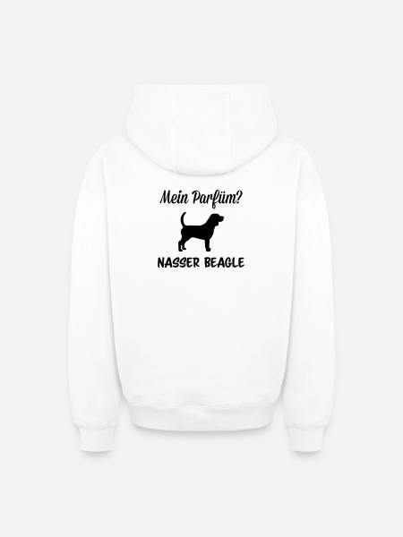 Parfüm nasser Beagle - Oversized Heavyweight Unisex Zip Hoodie - Weiß