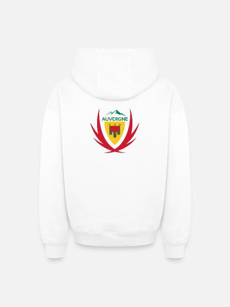 Auvergne - Oversized Heavyweight Unisex Zip Hoodie - white
