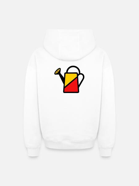 Two-tone watering can tool vegetable gardener - Oversized Heavyweight Unisex Zip Hoodie - white