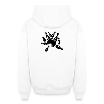 Cone and ball - Oversized Heavyweight Unisex Zip Hoodie - white - Back - AI Model Male 178 light (178cm)