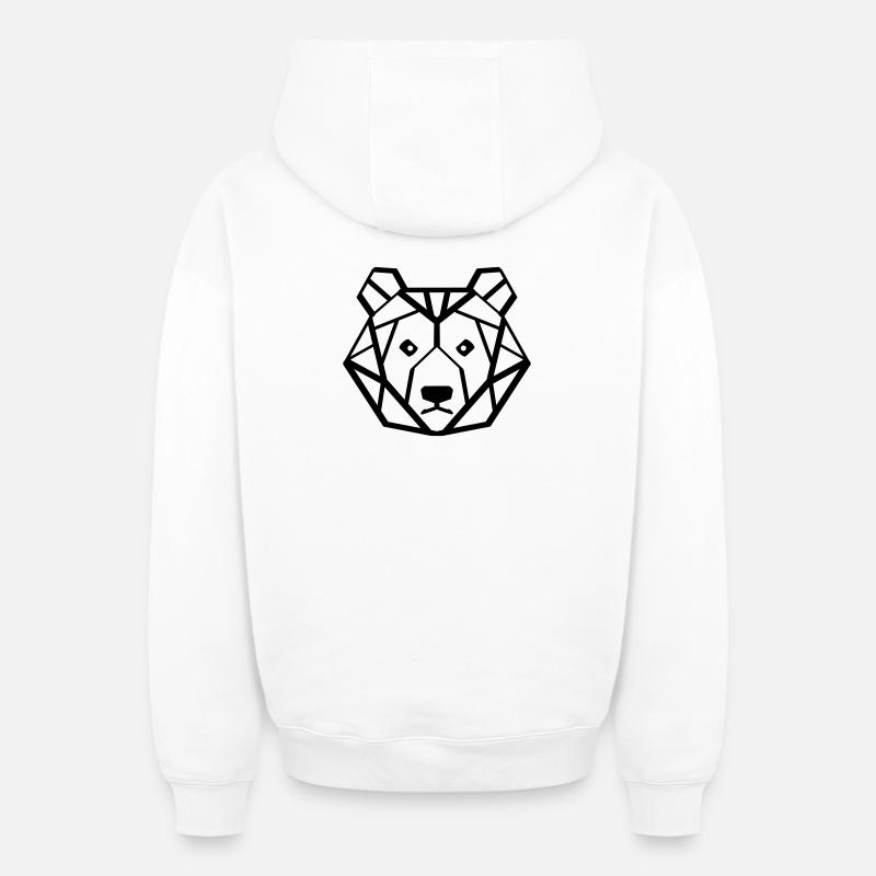 baer - Oversized Heavyweight Unisex Zip Hoodie - Weiß