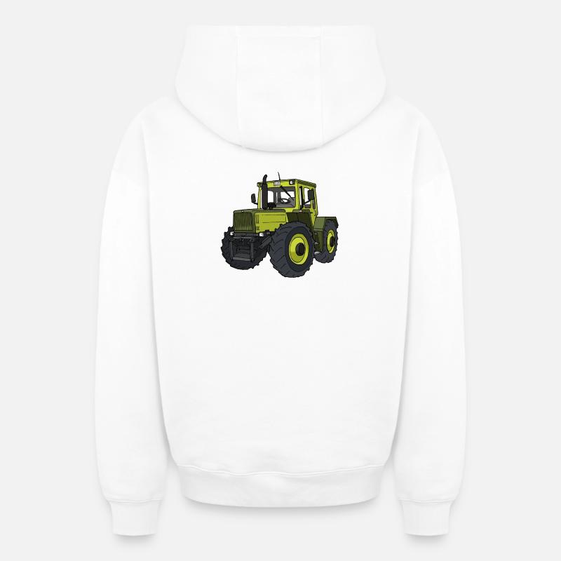 Trac 1600 - Sweat à capuche unisexe zippé oversize épais SPREAD - blanc