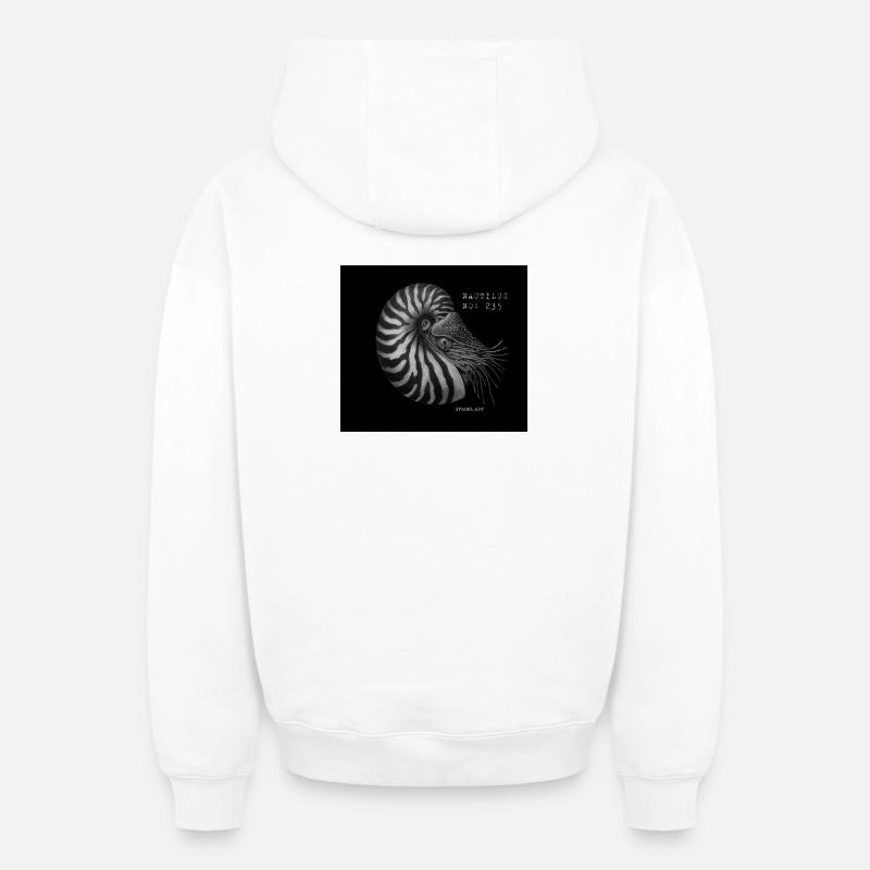 Perlboot - Nautilus - Oversized Heavyweight Unisex Zip Hoodie - Weiß