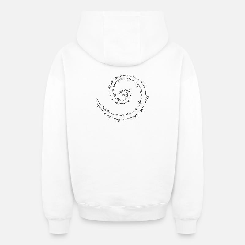 Spirale du cybersigilisme - Sweat à capuche unisexe zippé oversize épais SPREAD - blanc