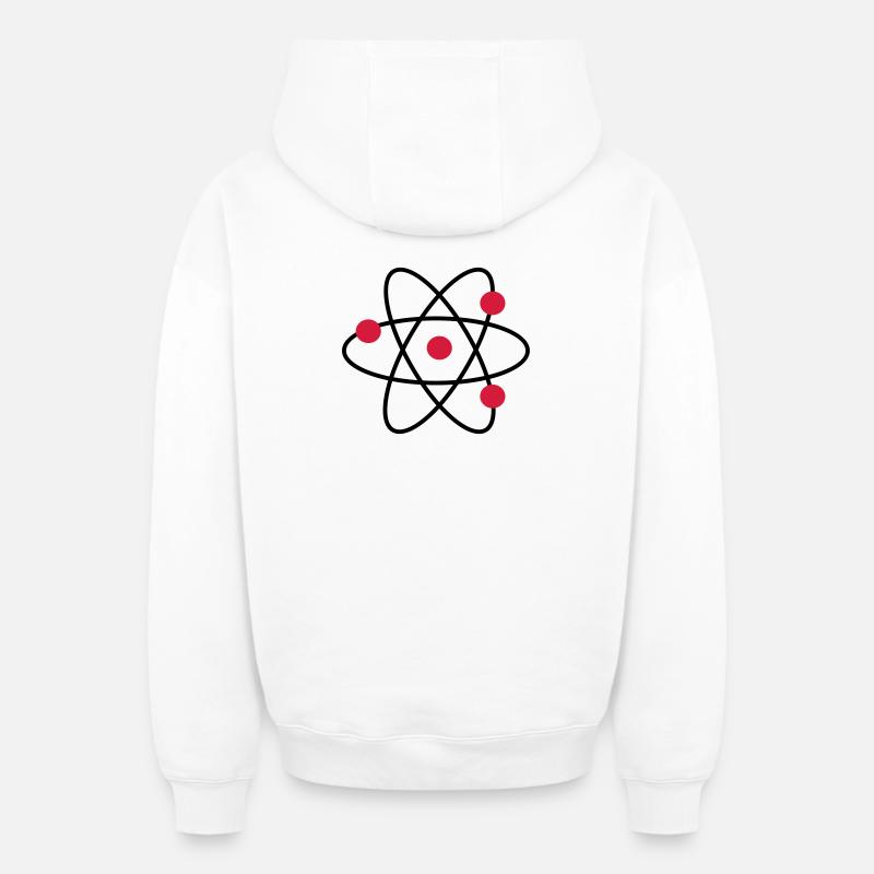 Atome - Sweat à capuche unisexe zippé oversize épais SPREAD - blanc