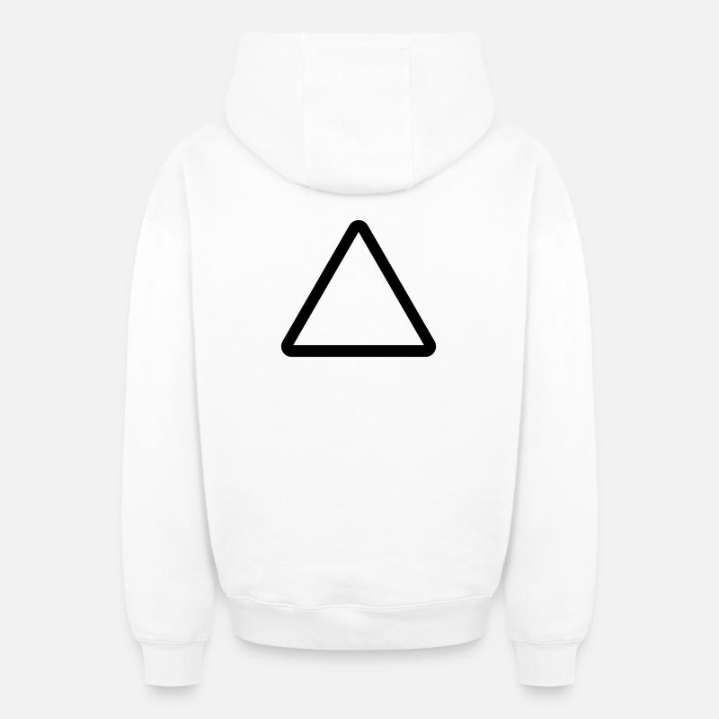 Baustelle, Warnschild Vorlage, Danger Warning - Oversized Heavyweight Unisex Zip Hoodie - Weiß