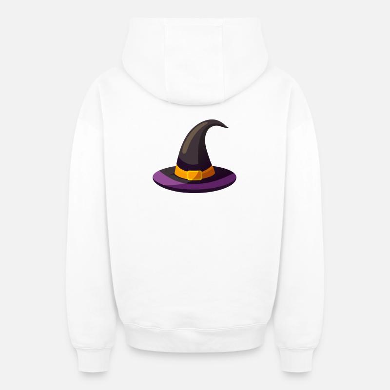 Chapeau de sorcière - Sweat à capuche unisexe zippé oversize épais SPREAD - blanc