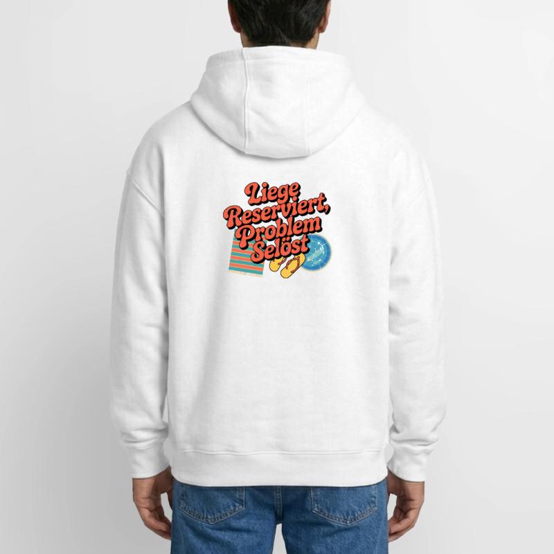 Lounger Reserved Problem solves funny beach Oversized Heavyweight Unisex Zip Hoodie