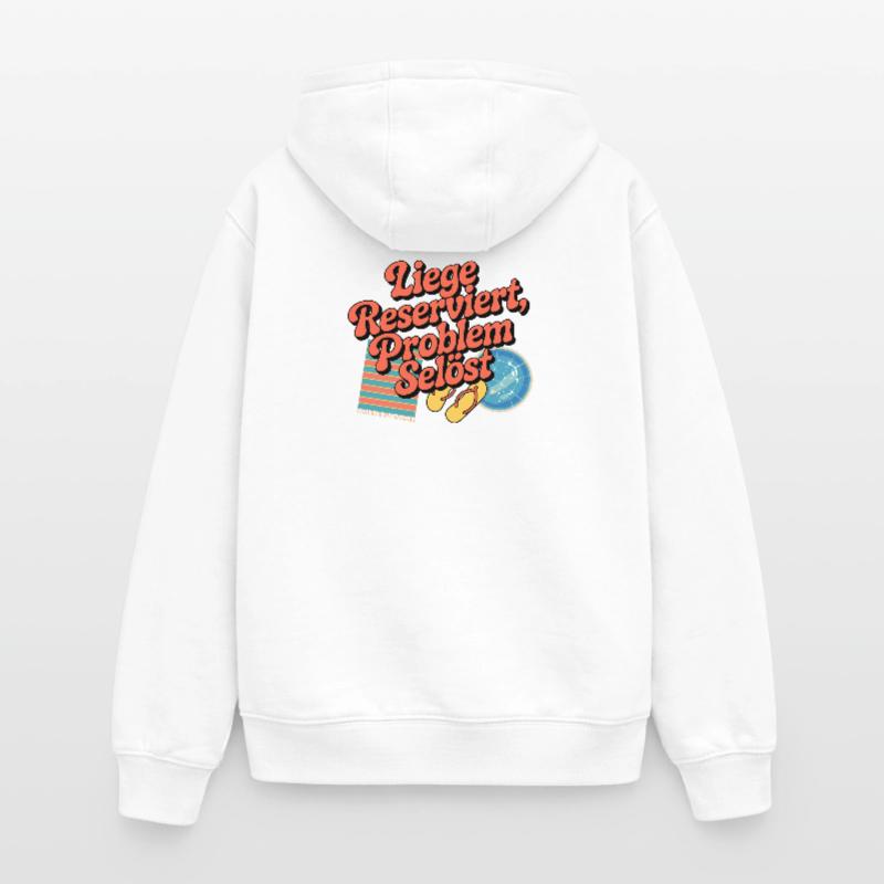 Lounger Reserved Problem solves funny beach Oversized Heavyweight Unisex Zip Hoodie