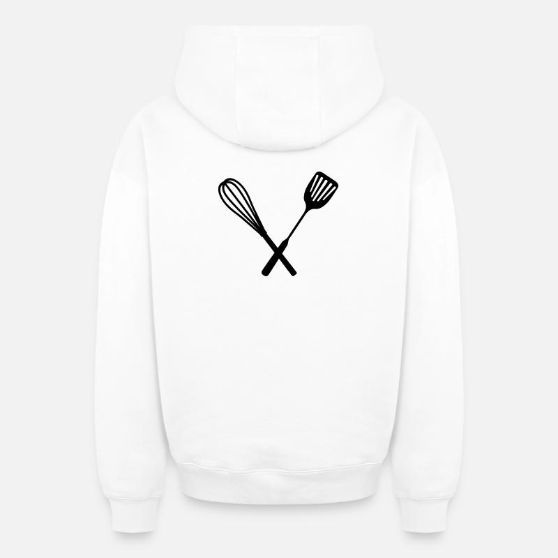 Cuisine - Sweat à capuche unisexe zippé oversize épais SPREAD - blanc