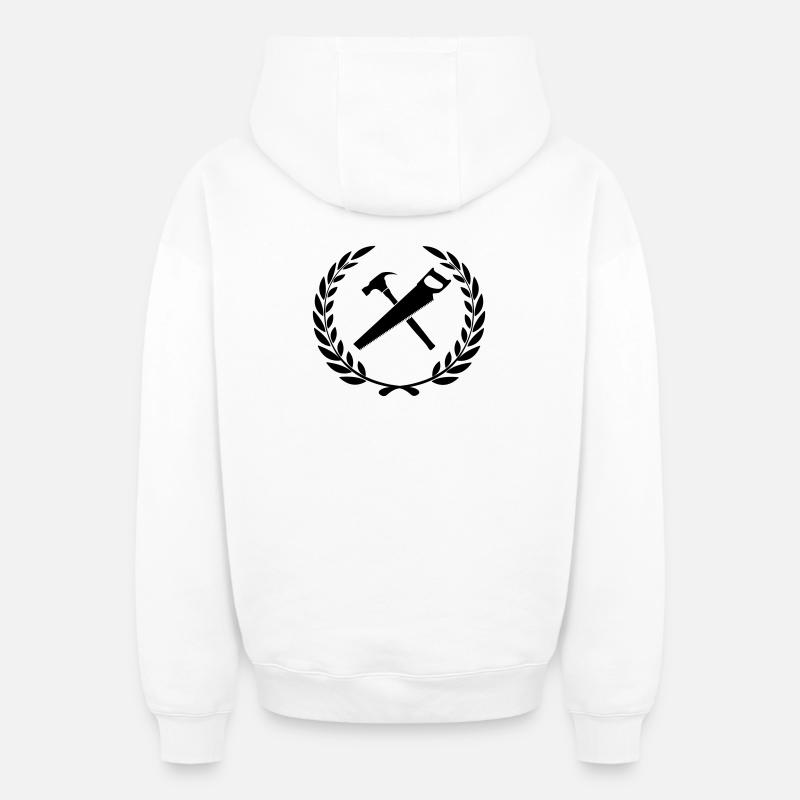 Outils Timmermans pour menuisier - Sweat à capuche unisexe zippé oversize épais SPREAD - blanc