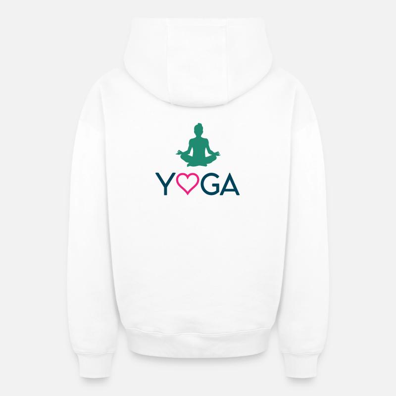 Yoga - Sweat à capuche unisexe zippé oversize épais SPREAD - blanc