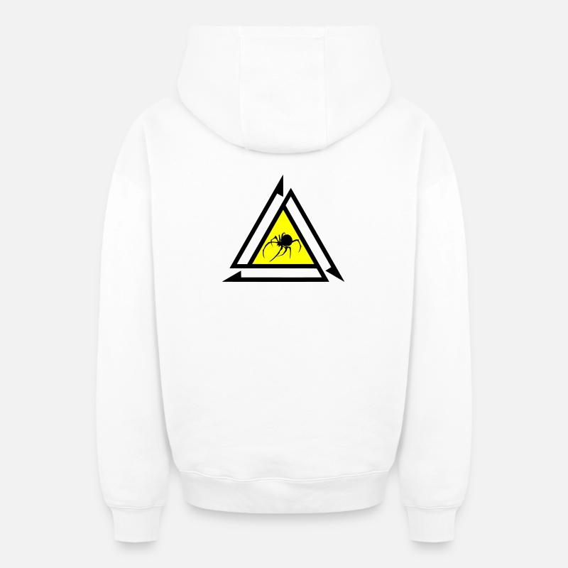Spinne - Oversized Heavyweight Unisex Zip Hoodie - Weiß