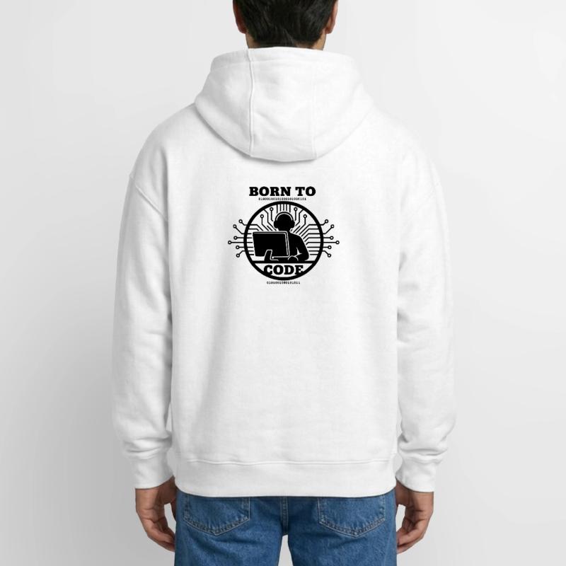 Programmierer, der zum Programmieren geboren wurde Programmierer Oversized Heavyweight Unisex Zip Hoodie