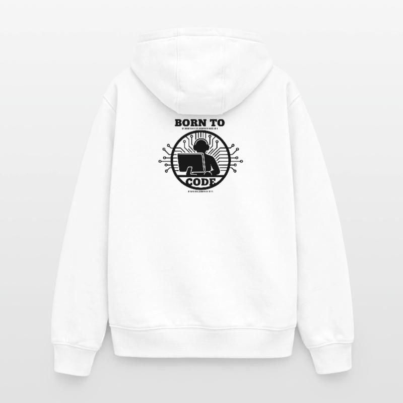 Programmierer, der zum Programmieren geboren wurde Programmierer Oversized Heavyweight Unisex Zip Hoodie
