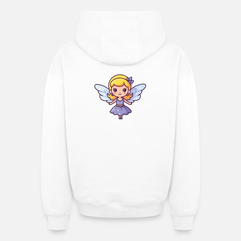 Fée Doux Bébé Conte de Fées - Sweat à capuche unisexe zippé oversize épais SPREAD - blanc