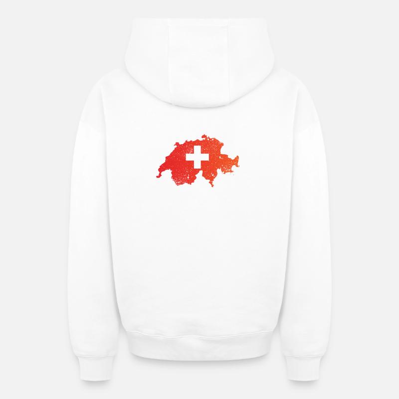 Premier août - Sweat à capuche unisexe zippé oversize épais SPREAD - blanc