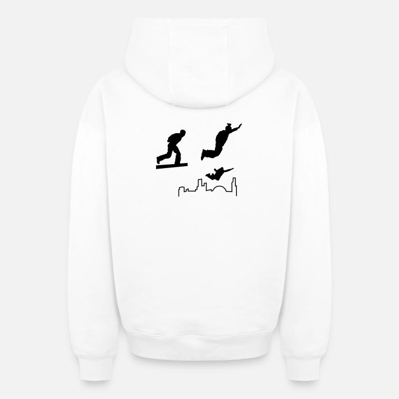 BASE jumping - Oversized Heavyweight Unisex Zip Hoodie - Weiß