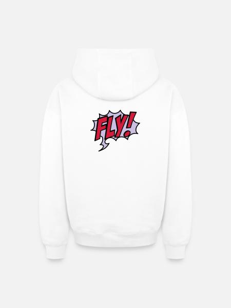 2541614 15932863 fly - Oversized Heavyweight Unisex Zip Hoodie - white