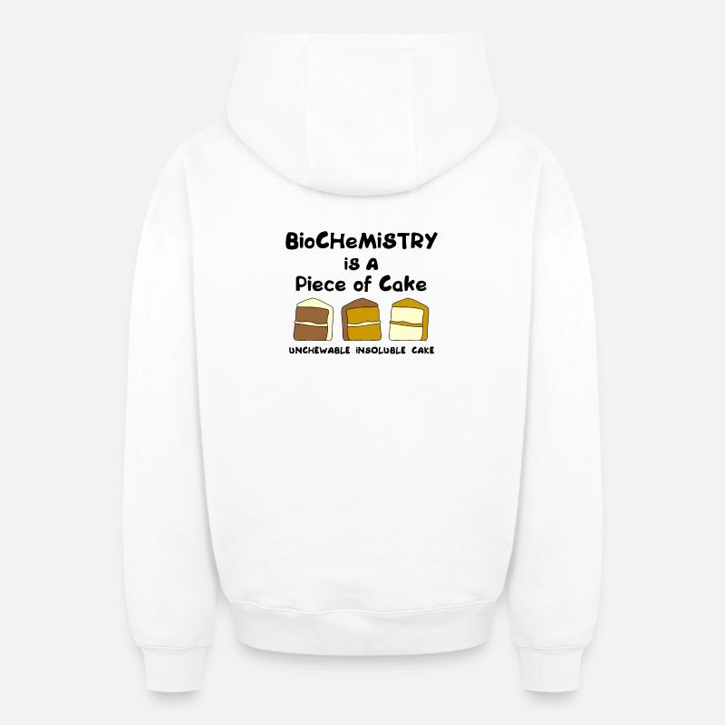 Gâteau Biochimique - Sweat à capuche unisexe zippé oversize épais SPREAD - blanc