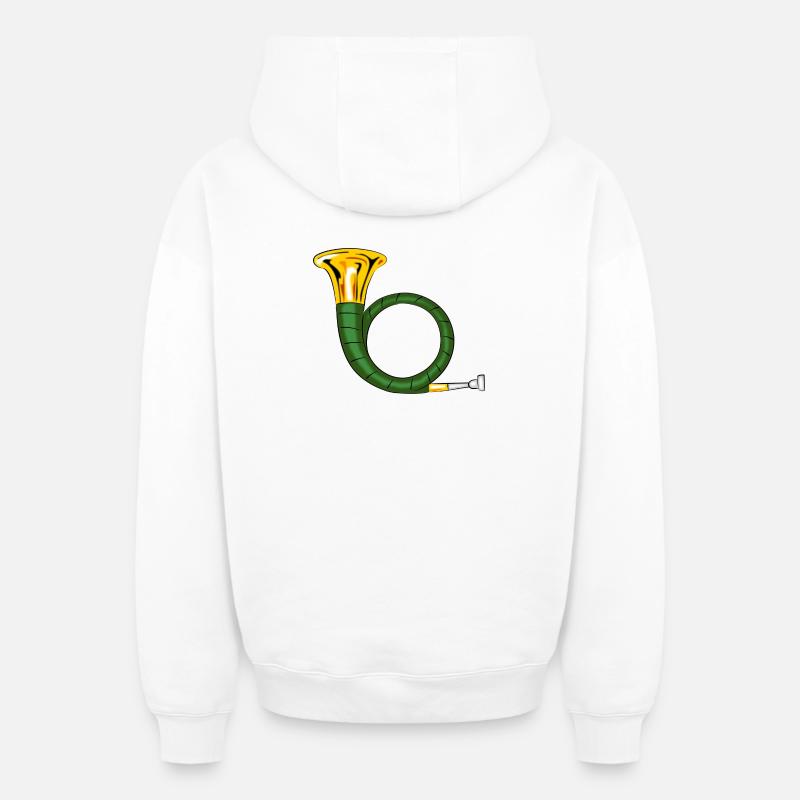 chasse - Sweat à capuche unisexe zippé oversize épais SPREAD - blanc