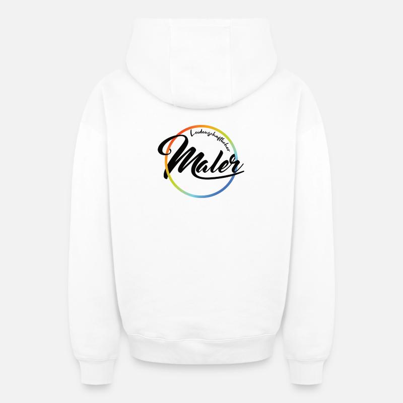 Peintre passionné - Sweat à capuche unisexe zippé oversize épais SPREAD - blanc