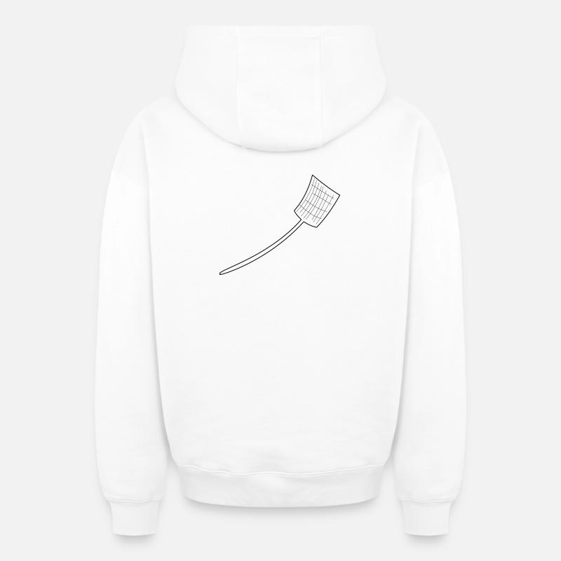 swatter - Sweat à capuche unisexe zippé oversize épais SPREAD - blanc