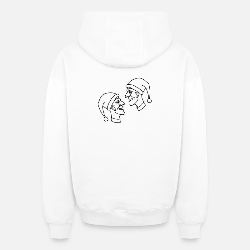 poupée - Sweat à capuche unisexe zippé oversize épais SPREAD - blanc