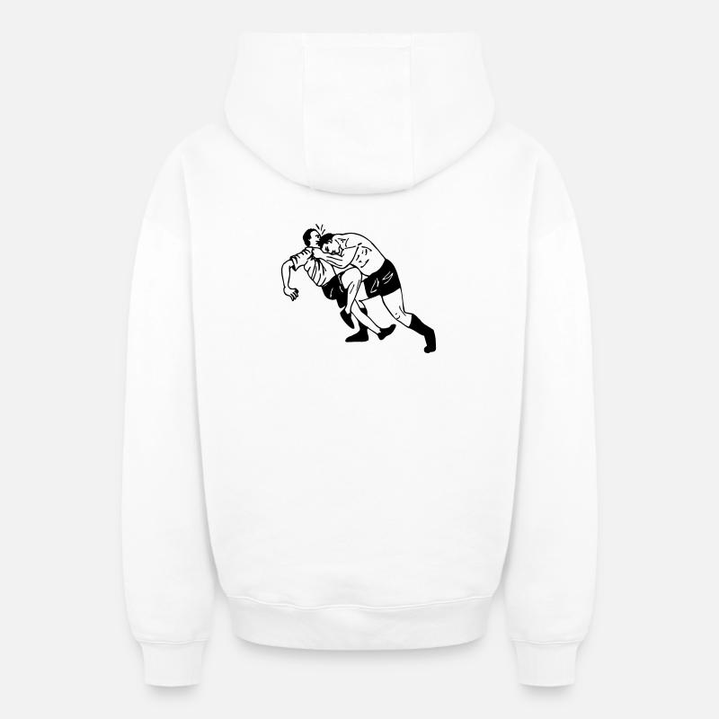 Kopfstoß - Oversized Heavyweight Unisex Zip Hoodie - Weiß