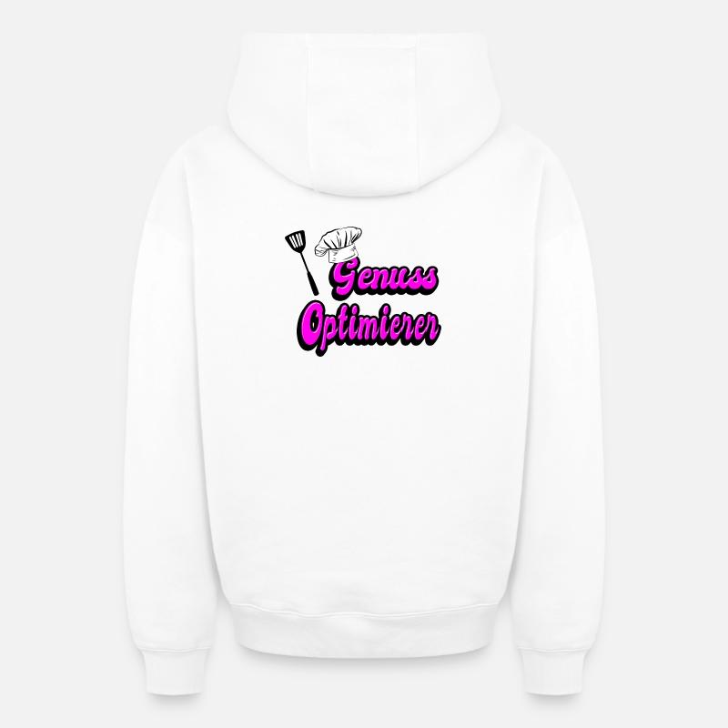 Optimiseur de plaisir - Sweat à capuche unisexe zippé oversize épais SPREAD - blanc