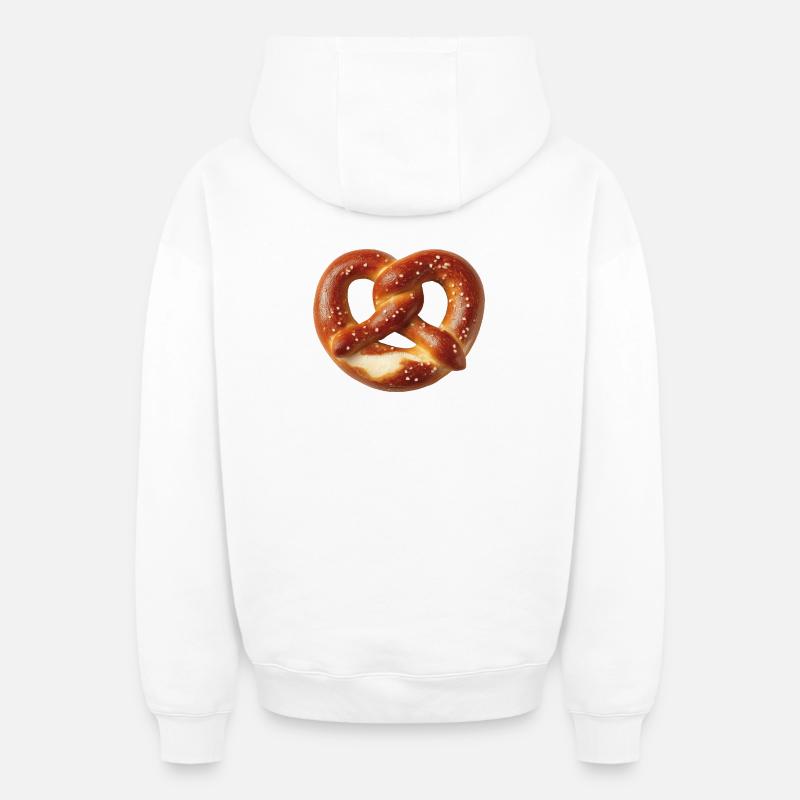 Bretzel - Sweat à capuche unisexe zippé oversize épais SPREAD - blanc