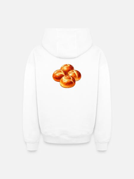 Roll - Oversized Heavyweight Unisex Zip Hoodie - white