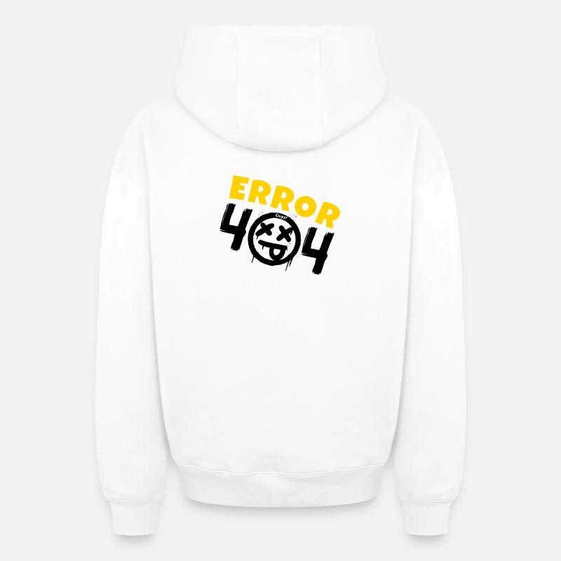 Erreur 404 introuvable - Sweat à capuche unisexe zippé oversize épais SPREAD - blanc