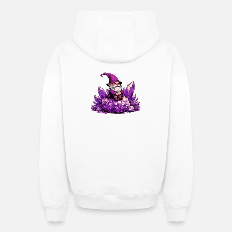 Gnome - Sweat à capuche unisexe zippé oversize épais SPREAD - blanc