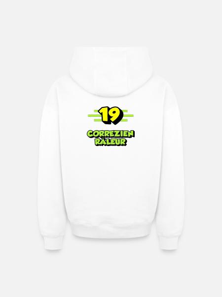 Complaining Correzien - Oversized Heavyweight Unisex Zip Hoodie - white