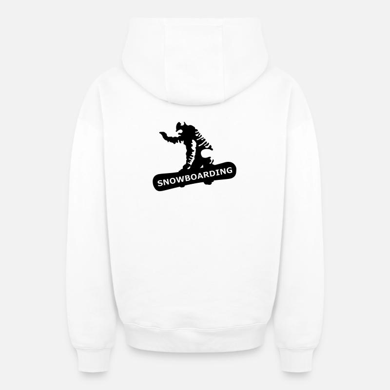 Planche à neige - Sweat à capuche unisexe zippé oversize épais SPREAD - blanc