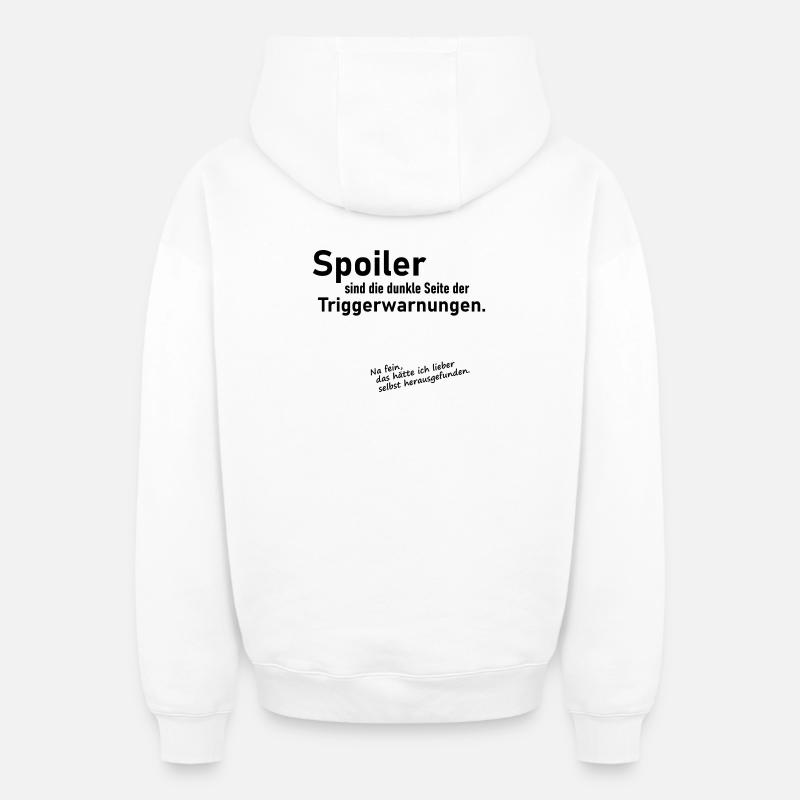 Trigger Spoiler - Oversized Heavyweight Unisex Zip Hoodie - Weiß