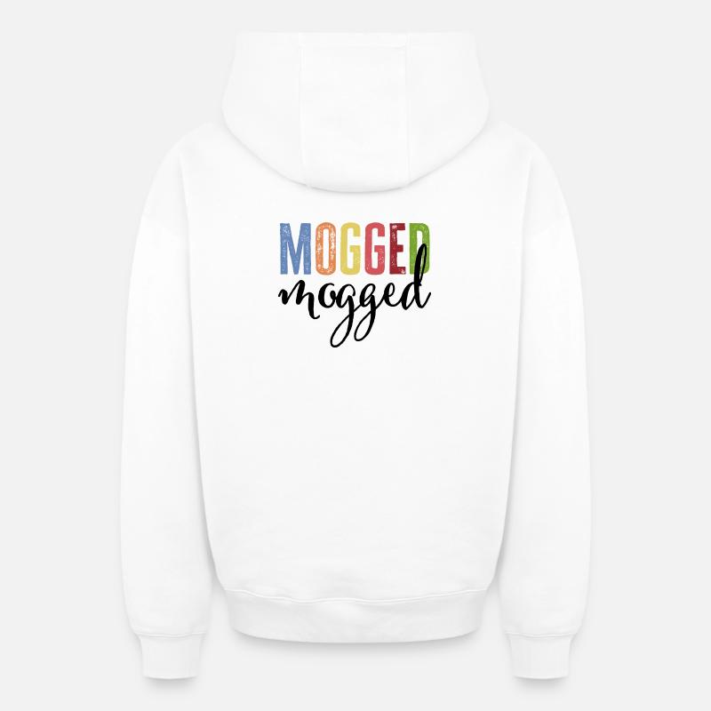 Mouillé - Sweat à capuche unisexe zippé oversize épais SPREAD - blanc