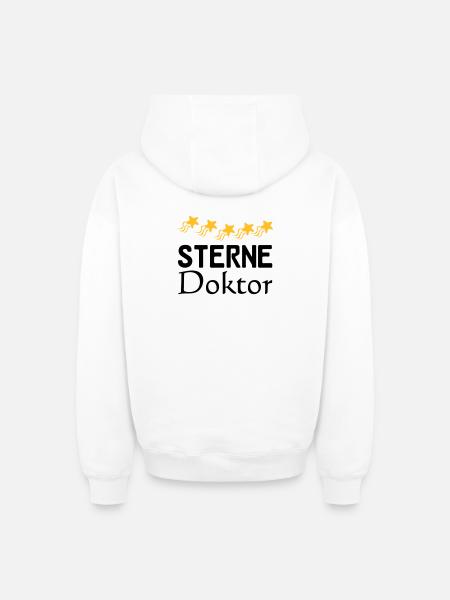 Sterne Doktor Geschenk - Oversized Heavyweight Unisex Zip Hoodie - Weiß