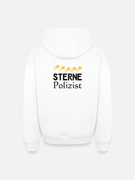 Sterne Polizist Geschenk - Oversized Heavyweight Unisex Zip Hoodie - Weiß