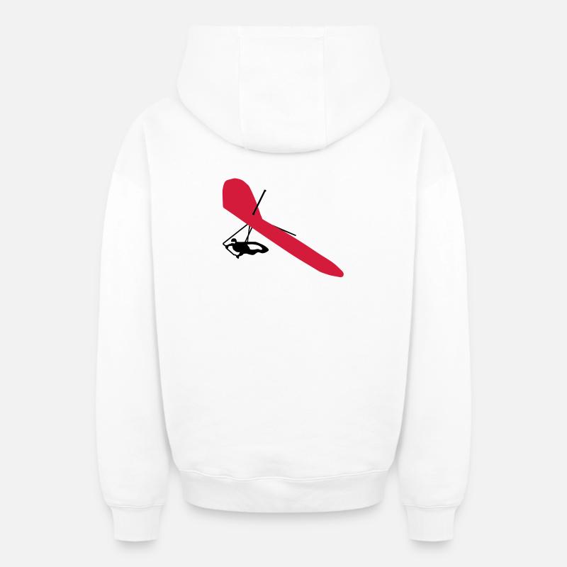 drachenflieger - Sweat à capuche unisexe zippé oversize épais SPREAD - blanc