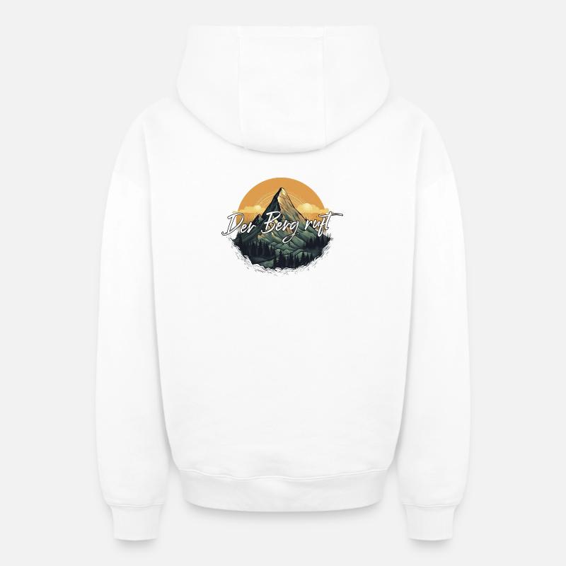 Der Berg ruft – Berglandschaft - Oversized Heavyweight Unisex Zip Hoodie - Weiß