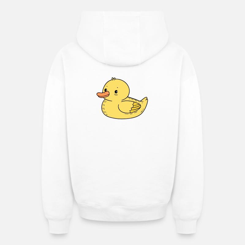 Canard - Sweat à capuche unisexe zippé oversize épais SPREAD - blanc