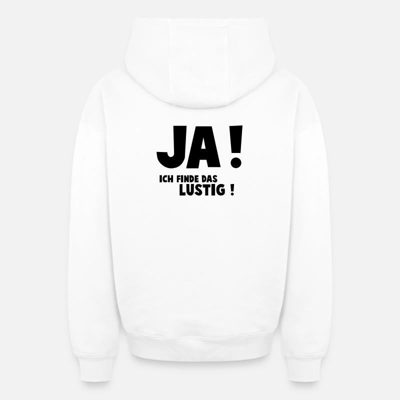 Drôle - Sweat à capuche unisexe zippé oversize épais SPREAD - blanc