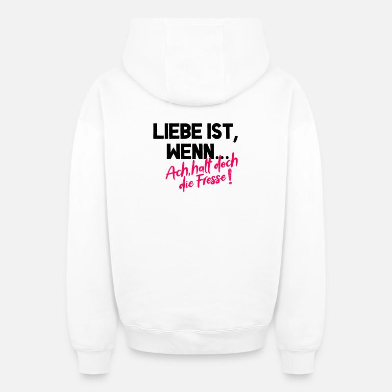 Oh Shut Up – Shirt amusant - Sweat à capuche unisexe zippé oversize épais SPREAD - blanc