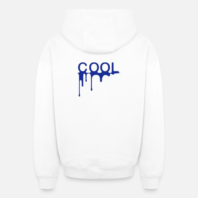 Cool - Sweat à capuche unisexe zippé oversize épais SPREAD - blanc
