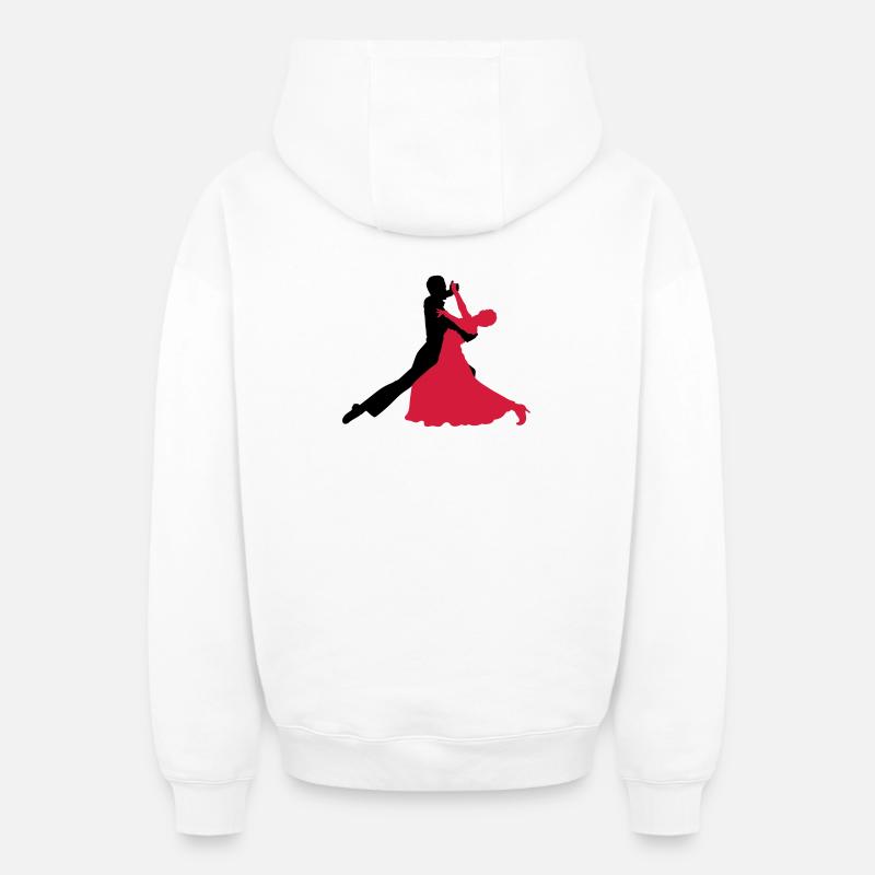 la danse de salon - Sweat à capuche unisexe zippé oversize épais SPREAD - blanc