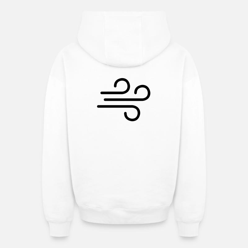 Vent - Sweat à capuche unisexe zippé oversize épais SPREAD - blanc